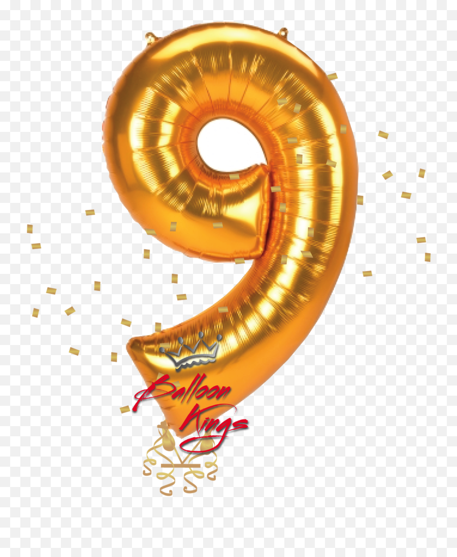 Gold Jumbo Number 9 - 9 Gold Baloon Png Emoji,Halloween Party Emoji Photo Booth