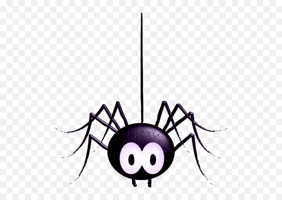 Spider Cartoon Spider Web Purple Insect For Halloween - 551x559 Emoji,Spider Guy Emoticon
