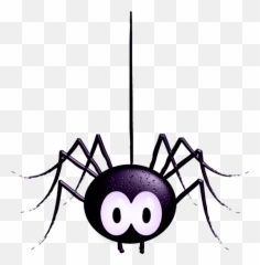 Spider Cartoon Spider Web Purple Insect For Halloween - 551x559 Emoji,Spider Guy Emoticon