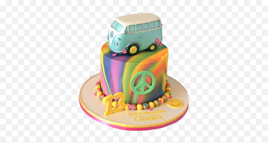 Hippie Peace 60s Cake Emoji,How To Make Birthday Cake Emoticon
