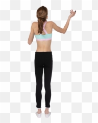 Back View Of A Teen Girl In Sportswear Balancing On Her Leg Emoji,Sports And Fitness Emojis