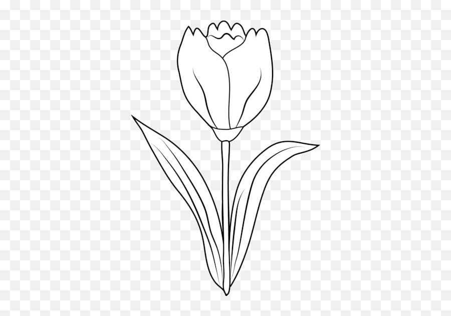 Tulip Clipart Black And White Free Images 2 - Clipartix Emoji,Tulip Emoji
