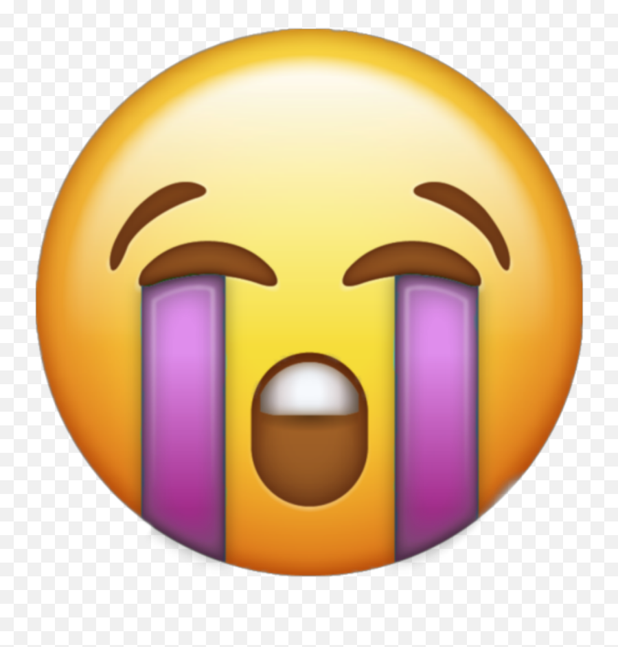 Emoji Iphone Apple Pleure Remix Sticker - Huge Crying Emoji,Emoji Remix