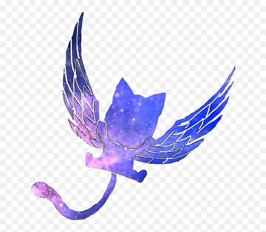 Fairytail Happy Anime Cat Flyingcat Galaxy Freetoedit - Gambar Anime Happy Fairy Tail Emoji,Fairy Tail Emojis