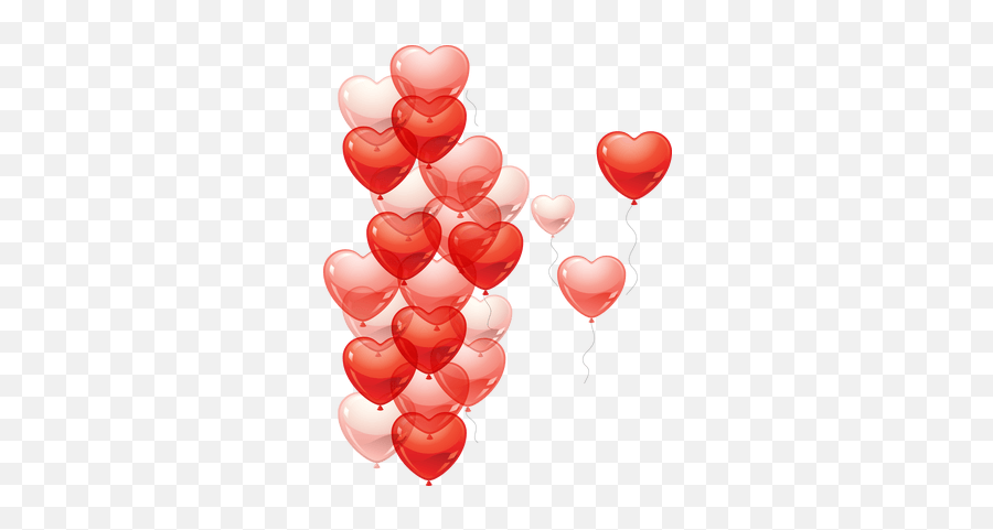 Heart Rain Balloon - Transparent Heart Balloon Png Emoji,Pink Heart Emoji Balloons