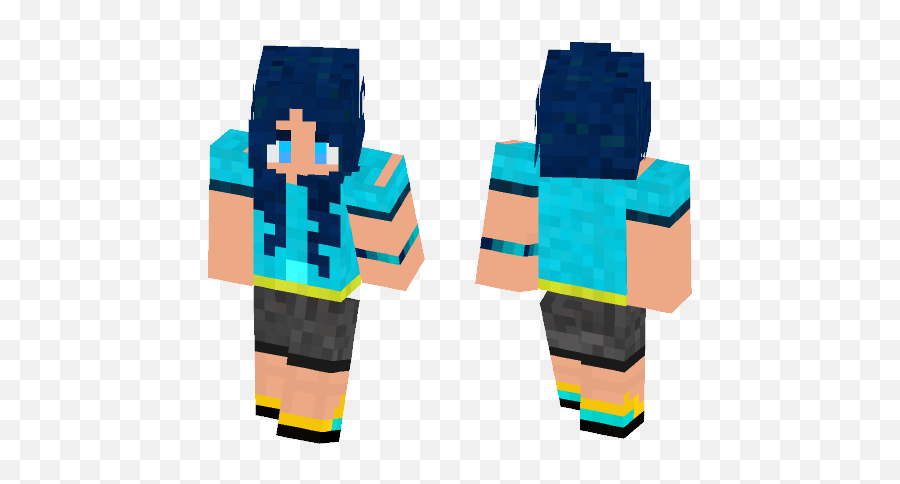 Download Cyberpunk Girl Minecraft Skin - Fictional Character Emoji,Cyberpunk Emoji