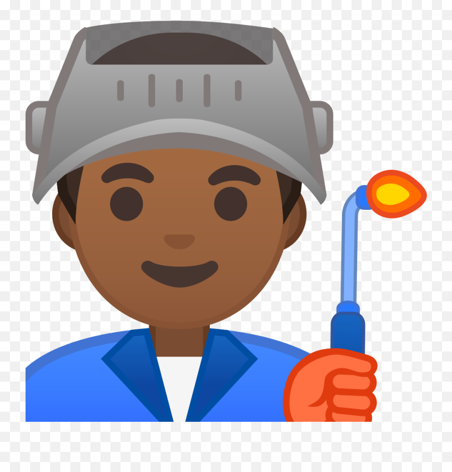 Man Factory Worker Medium Dark Skin - Factory Worker Png Emoji,Hard Hat Emoji