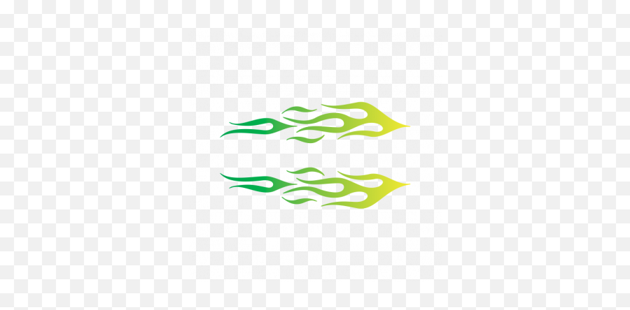 Pair Of Flames Yellow Green 02385 - Green Sticker Design Emoji,Green Fire Emoji