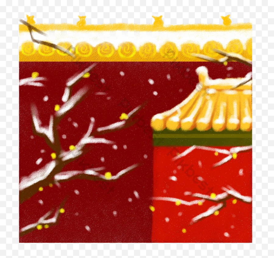 Forbidden City Forbidden City Red Wall Winter Snow Png - Decorative Emoji,Winter Emoticon