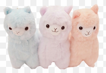 Teddy Alpaca Pastel Cute Kawaii Sticker - Soft Emoji,Peach Emoji Plush