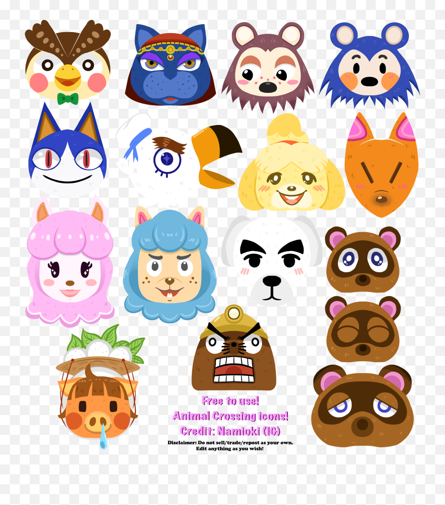 I Drew A Bunch Of Animal Crossing Icons Emoji,Animal Crossing Emoji
