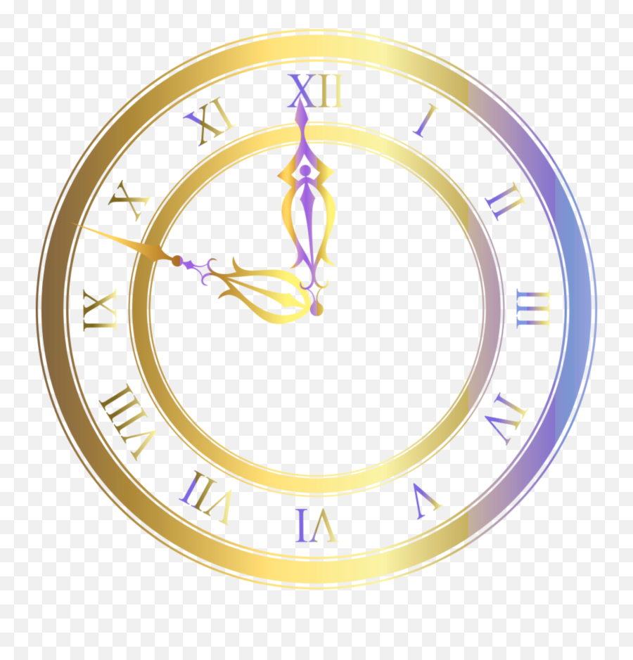 Clock Clocks Time Golden Purple Sticker - Gold Clock Transparent Background Emoji,Clock Spaceship Clock Emoji