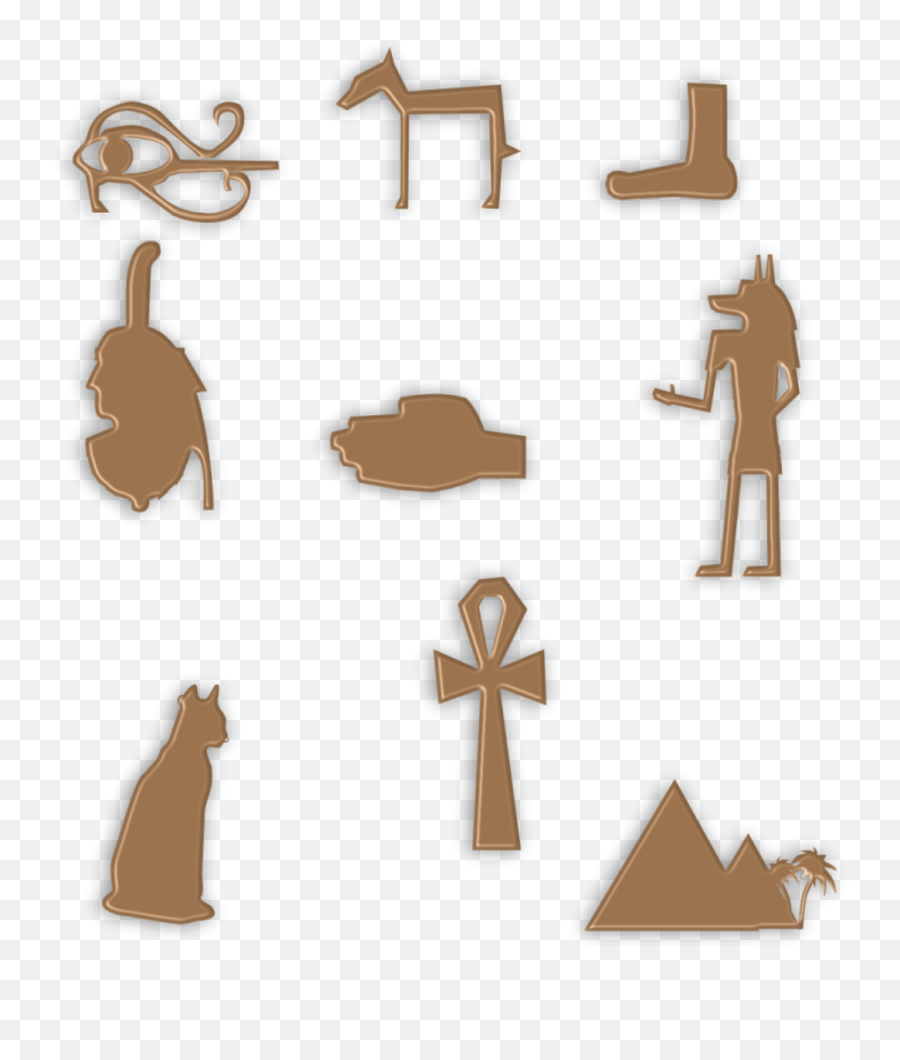Egyptian Symbols Clipart - Christian Cross Emoji,Egyptian Emoji