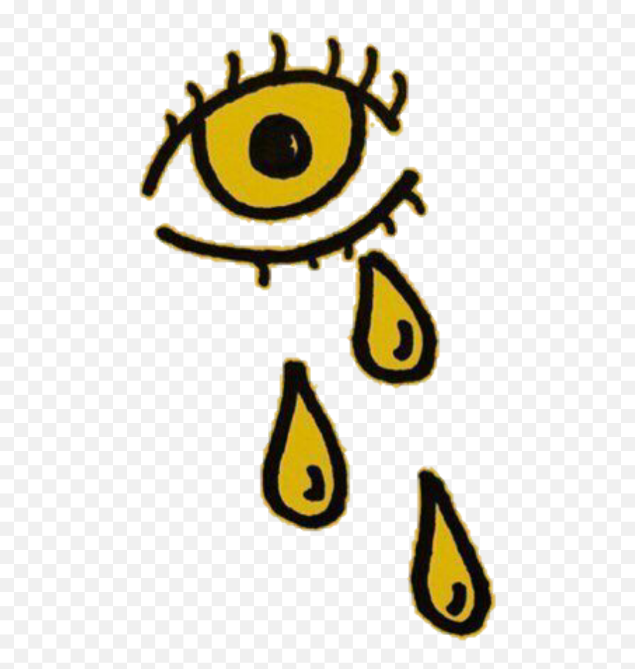 Yellow Amarillo Aesthetic Random Eye Ojo Crying - Aesthetic Heather Mcnamara Aesthetic Emoji,Tumblr Crying Emoticons