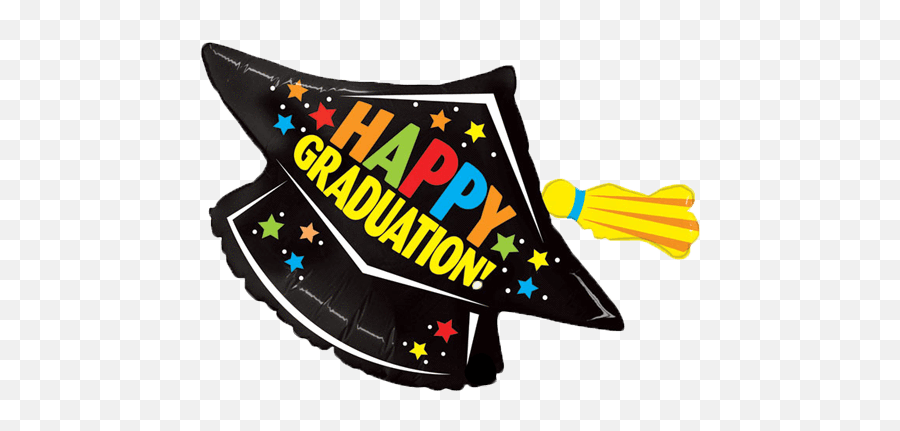 32 Giant Happy Graduation Cap And Tassel Balloon - Transparent Happy Graduation Png Emoji,Graduation Emoji