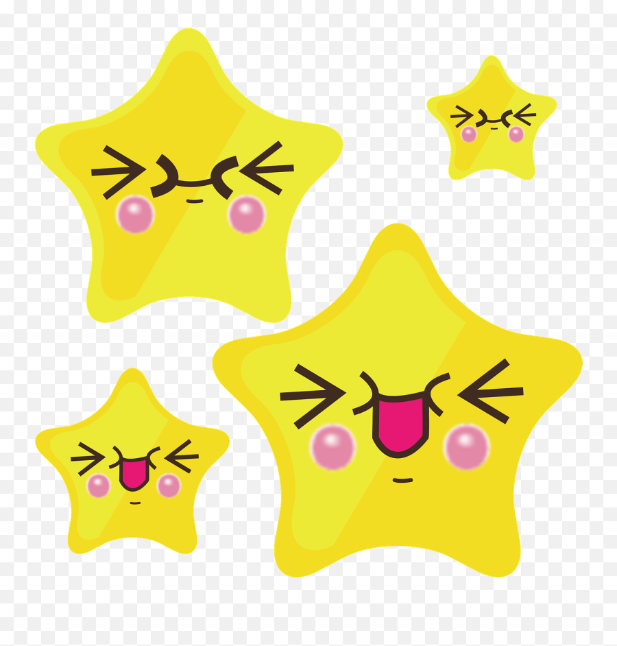 Cartoon Stars Clipart - Happy Emoji,Dizzy Star Emoji