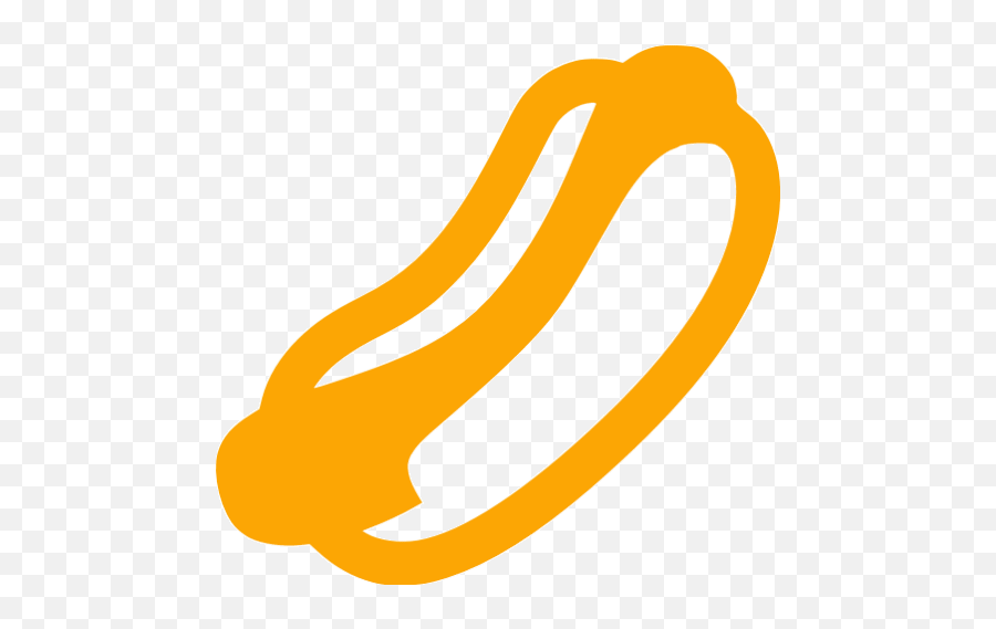 Orange Hot Dog Icon - Transparent Icon Hot Dog Emoji,Hotdog Emoticon