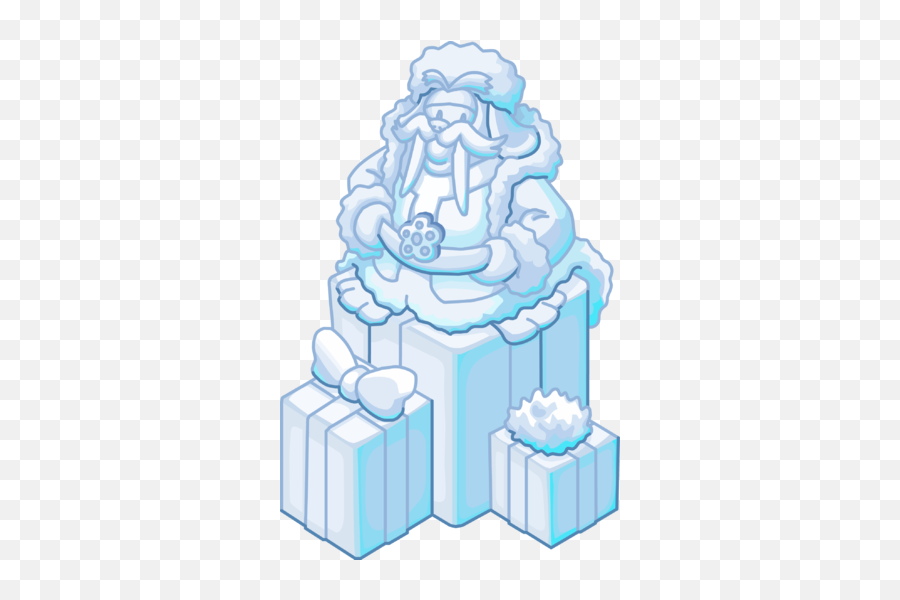 Merry Walrus Snow Sculpture Club Penguin Wiki Fandom - Ice Sculpture Head Clipart Emoji,Walrus Emoji