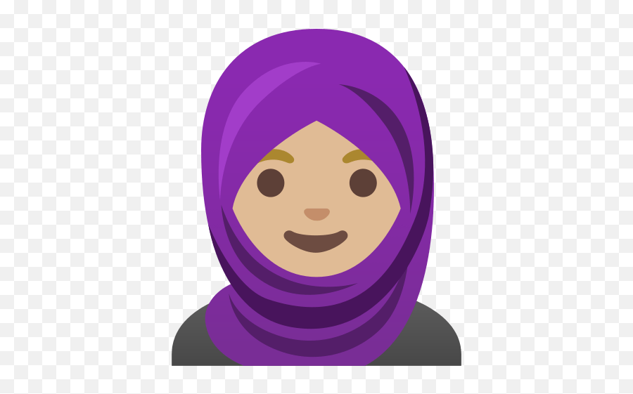 Woman Wearing Hijab With Light Skin - Girl Emoji,Purple Emojis Copy And Paste