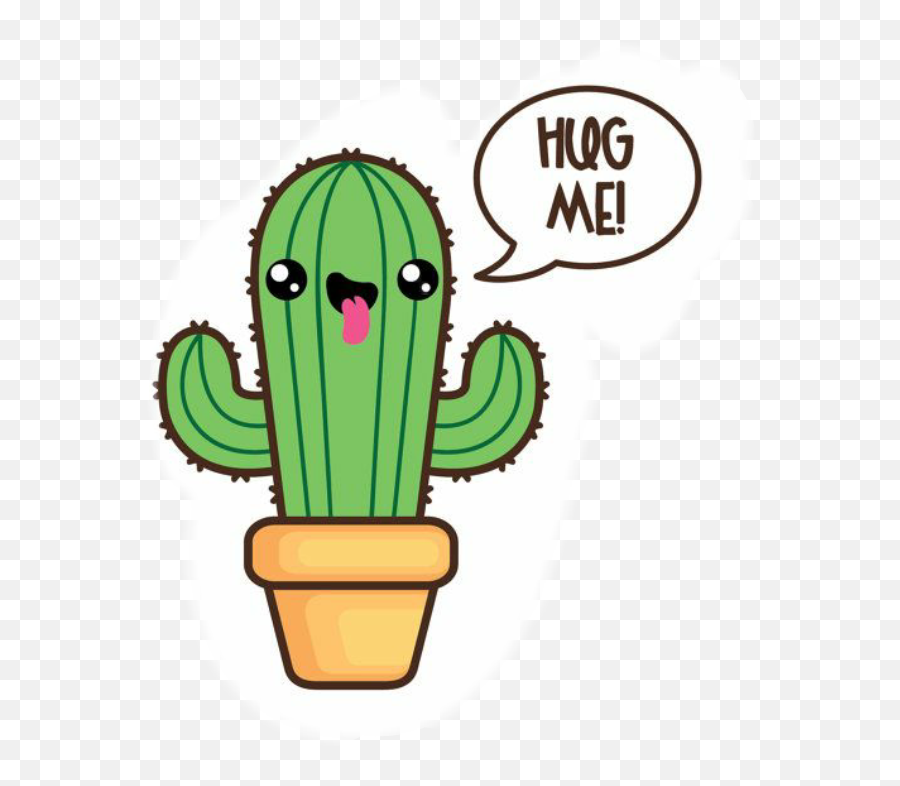 Succulent Sticker Challenge - Cactus Clipart Emoji,Hugging Catcus Emoticon