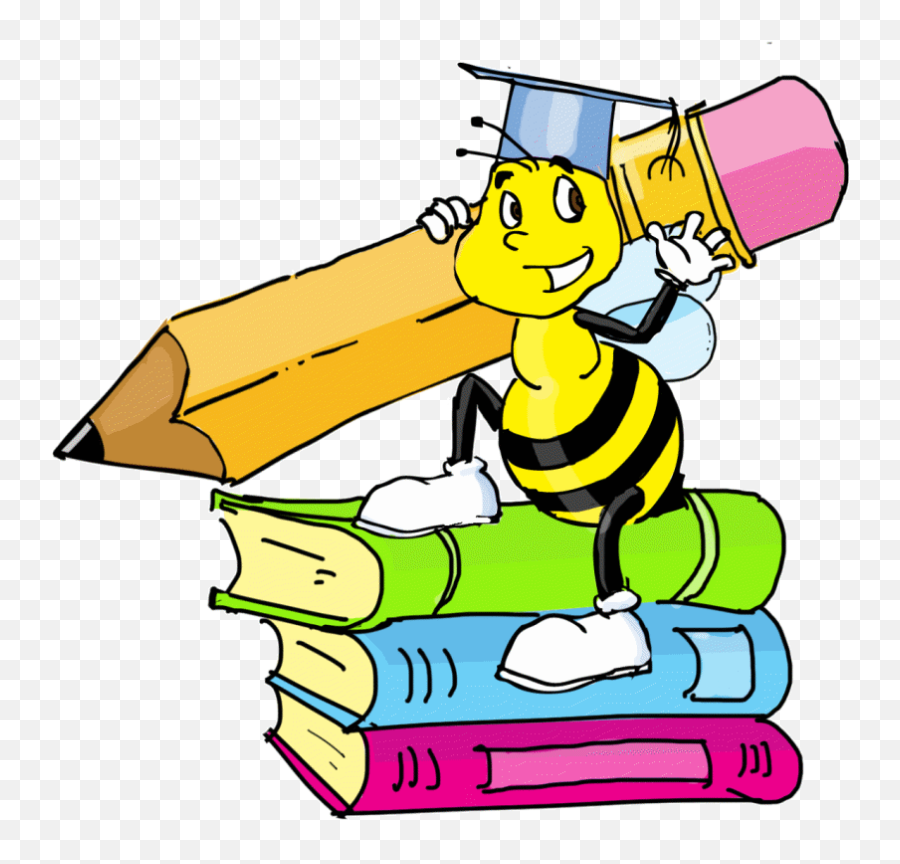 Book And Bee Drawing Free Image Download - Nigeria National Spelling Bee Emoji,Animation Emotions Graduation