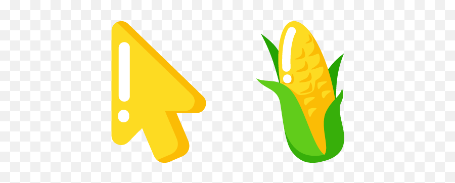 Minimal Corn Cursor U2013 Custom Cursor - Heart Cursor Emoji,Serious Popcorn Emojis