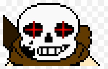 Try Error Ink Sword Against - Ink Sans Pixel Art Head Emoji,Chest Emoticon