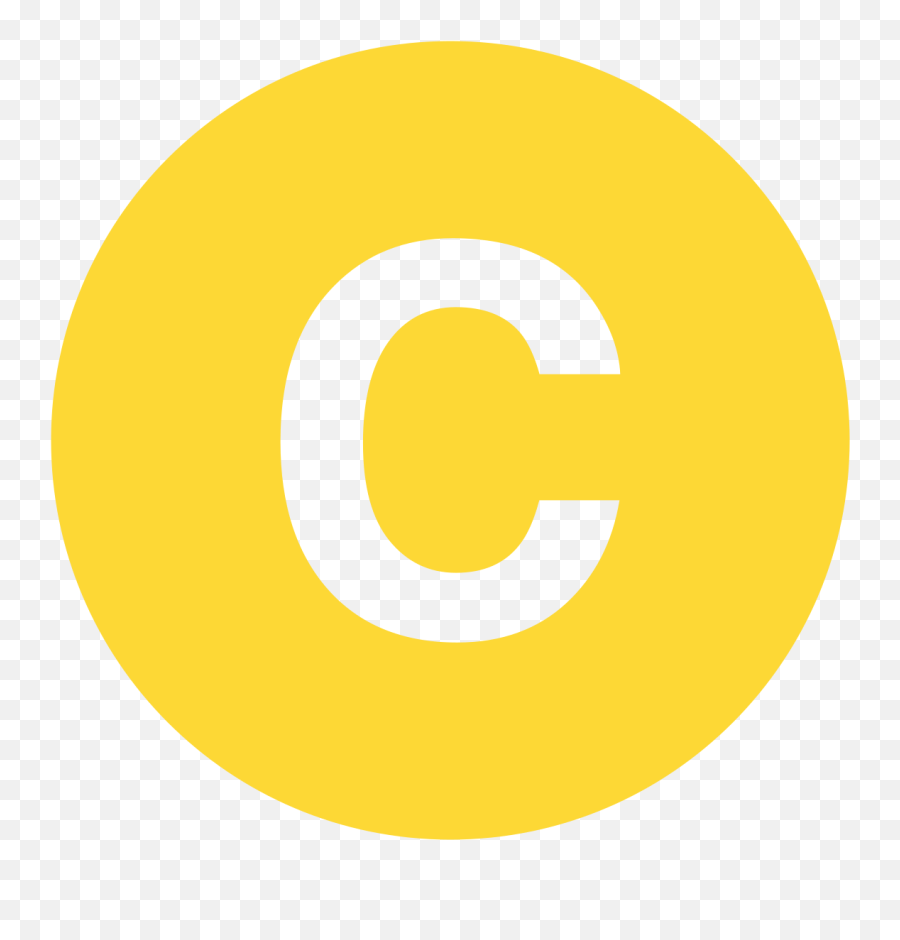 Eo Circle Yellow Letter - Letter C In A Circle Emoji,C Emoji