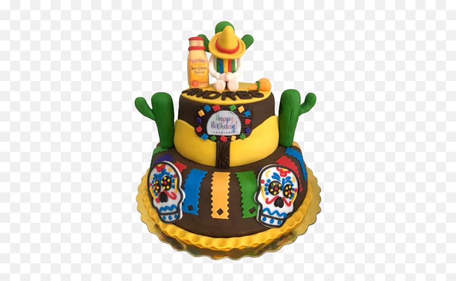 Torta Mexicana Decoración Cumpleaños - Tortas Mexicanas De Cumpleaños Emoji,Playeras De Cumplea?os De Emojis