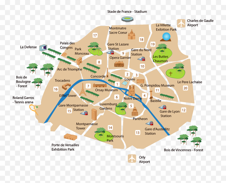 Paris Et Ses Monuments - Arrondissement Paris Arc De Triomphe Emoji,Plaisir Vs Emotion Eiffel Tower