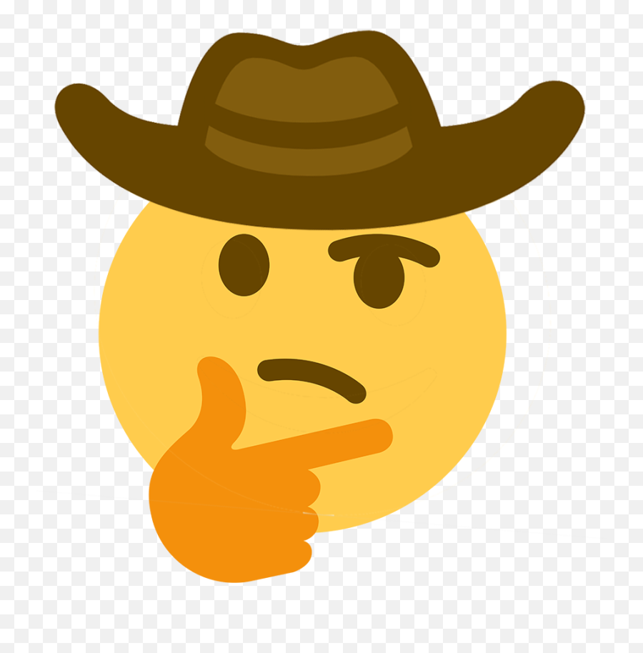Thonking - Album On Imgur Emoji,Cowboy Tipping Hat Emoticon Gif