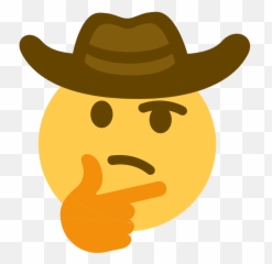 Thonking - Album On Imgur Emoji,Cowboy Tipping Hat Emoticon Gif