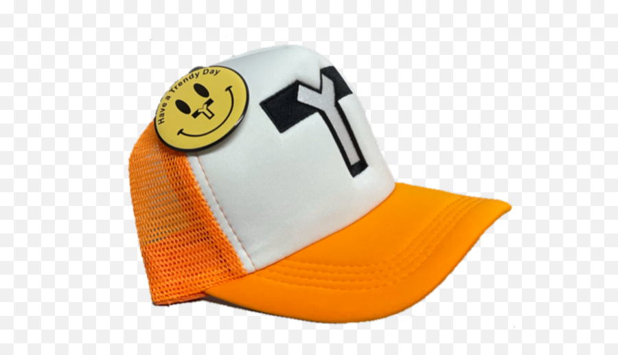 Orange Staple Trucker U2013 Trendyyennie Emoji,Fb Baseball Emoticon