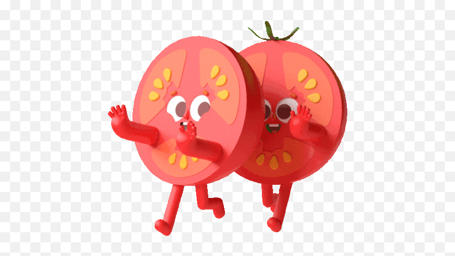 Tomato Halves Playfully Run Together Sticker - The Other Emoji,Tomato Emojis Tomato Halves Playfully Run Together Sticker - The Other Emoji,Tomato Emojis