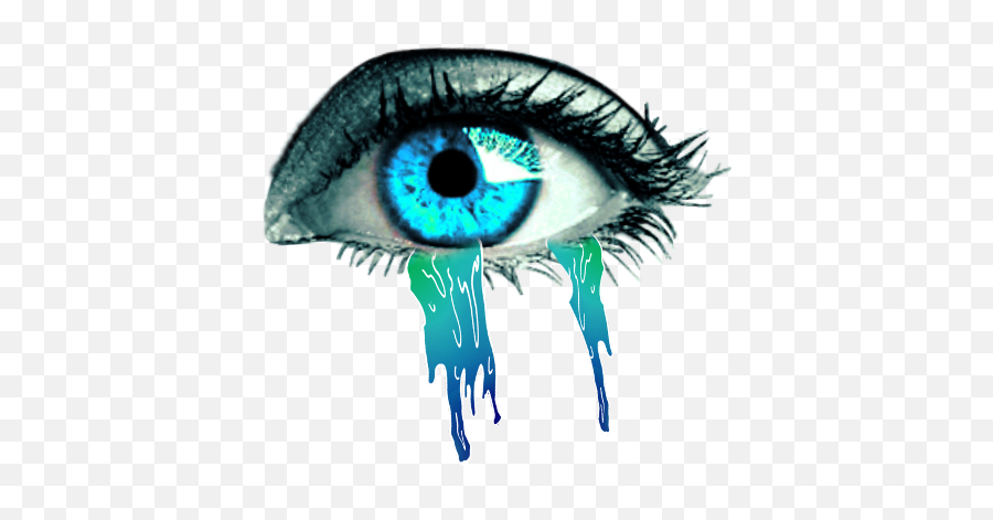 Crying Anime Eyes Png - Blue Eyes Cry Crying Eye Lovely Emoji,Crying Emoji No Background