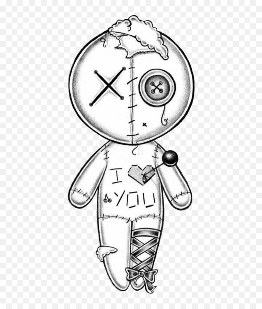 Voodoodoll Voodoo Cute Doll Sticker By Ash - Dessin Graffiti Poupée Emoji,Voodoo Emoji