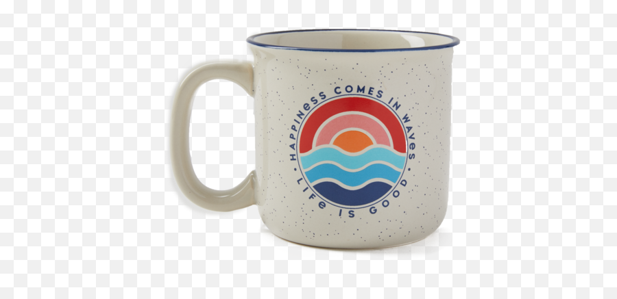 Accessories Happiness Comes In Waves Happy Camper Mug Life - Serveware Emoji,Safe Camp Emoji