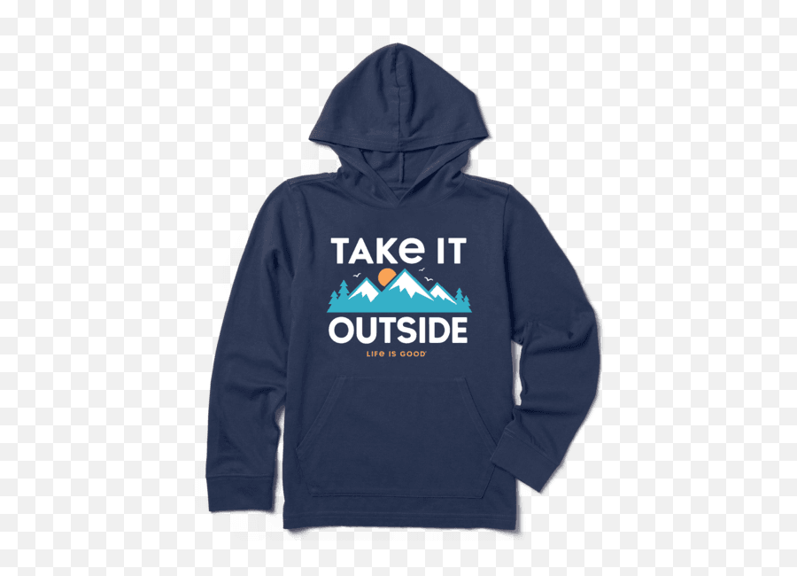 Sale Boys Outside Mountains Hooded Crusher Tee Life Is - Take Emoji,Emoji Hooded Blanket