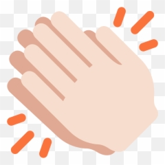 Clapping Hands Emoji With Light Skin Tone Meaning And - Horizontal,Nail Emoji