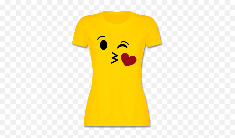 Kuss Emoticon Karneval - Short Sleeve Emoji,Kussmund Emoticon