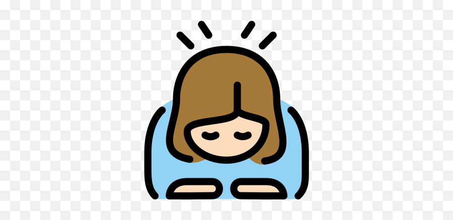 Light Skin Tone Emoji - Person Bowing Clipart Png,Emoticons De Bebe Fazendo Biquinho