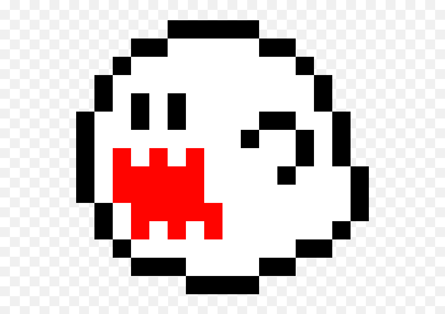 Pixilart - Boo Pixel Art Emoji,Super Mario Boo Emoticon