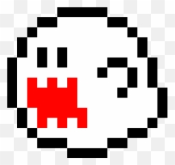 Pixilart - Boo Pixel Art Emoji,Super Mario Boo Emoticon