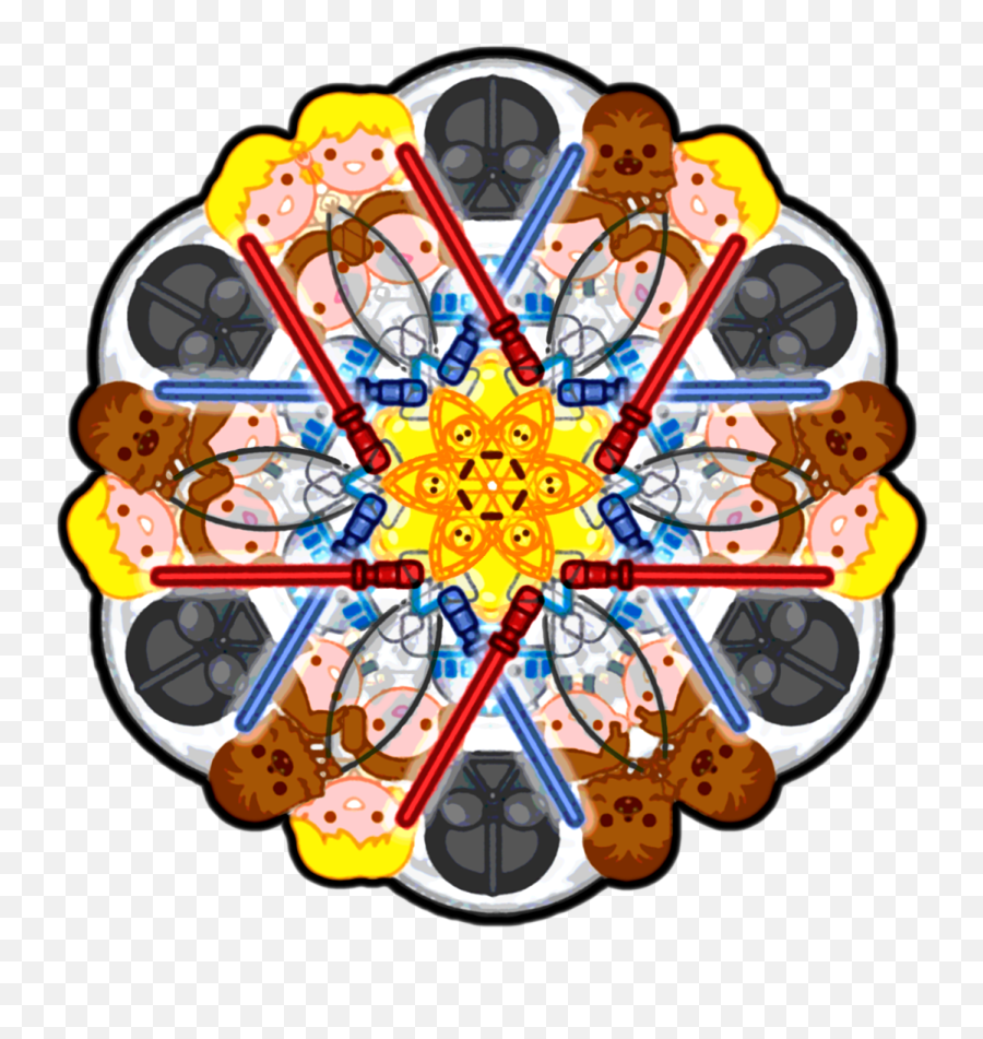 Easy Star Wars Snowflakes And Mandalas To Print And Color - Dot Emoji,Custom Snowflake Emojis