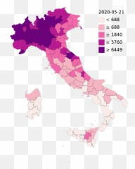 May 2020 - Italy Map Covid Emoji,Till There Was You Emotion Map