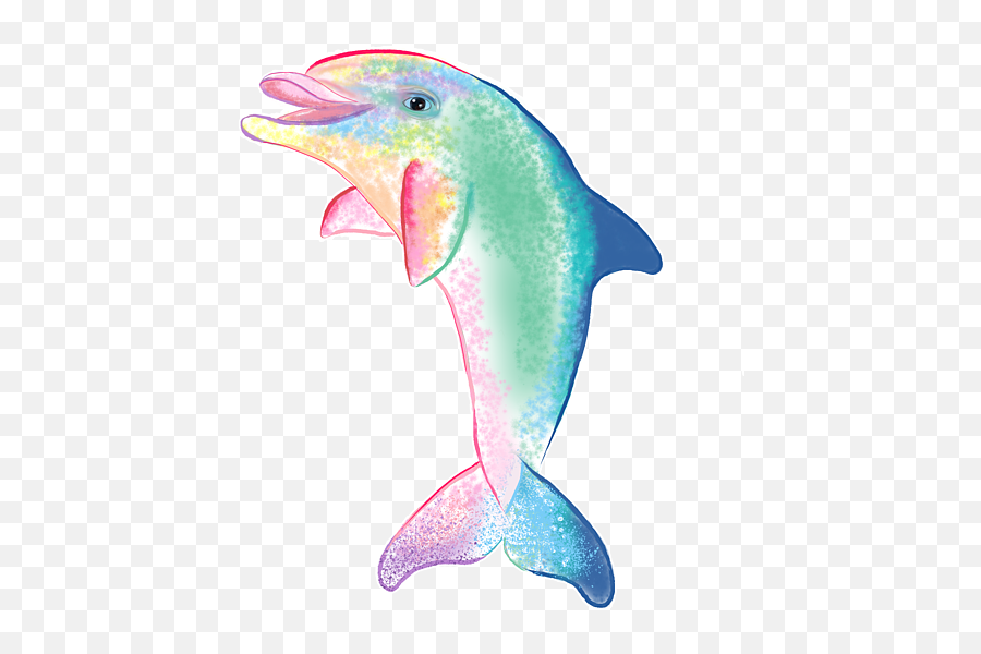 Rainbow Dolphin Coffee Mug - Common Bottlenose Dolphin Emoji,Throw Up Rainbow Emoji