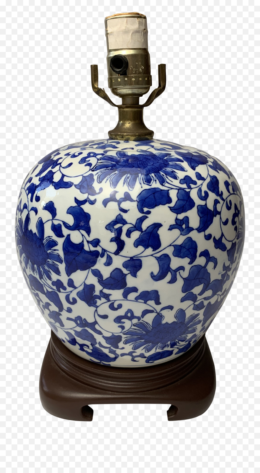 Vintage Asian Blue And White Ginger Jar Small Table Lamp - Cylinder Emoji,Raw Emotion Tees