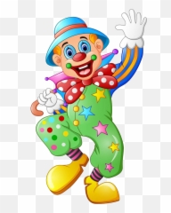 Download Performance Circus Cartoon - Transparent Clown Cartoon Png Emoji,Clown Xmas Tree Clock Emojis