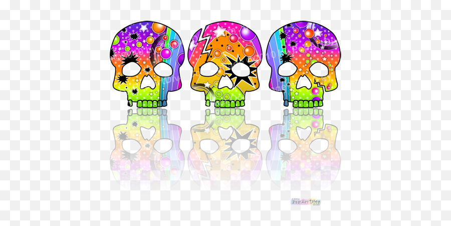 Skull Pop Art - Pop Art Skull Emoji,Sugar Skull Emoji
