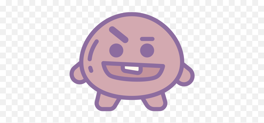 Bt21 Shooky Icon In Cute Color Style - Happy Emoji,Color Emoticon For Youtube